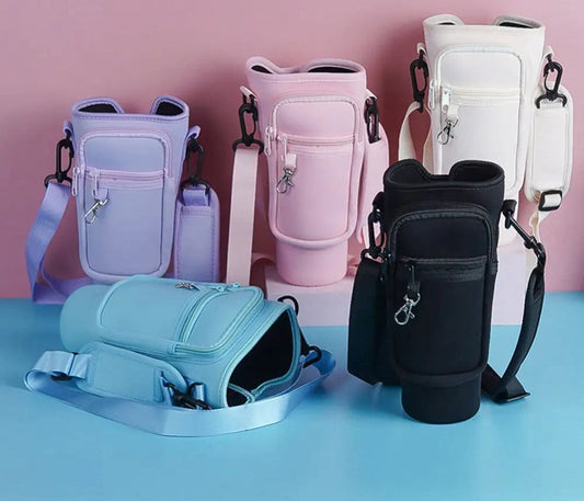 Insulated Water Bottle Carrier Bags with Shoulder Strap
