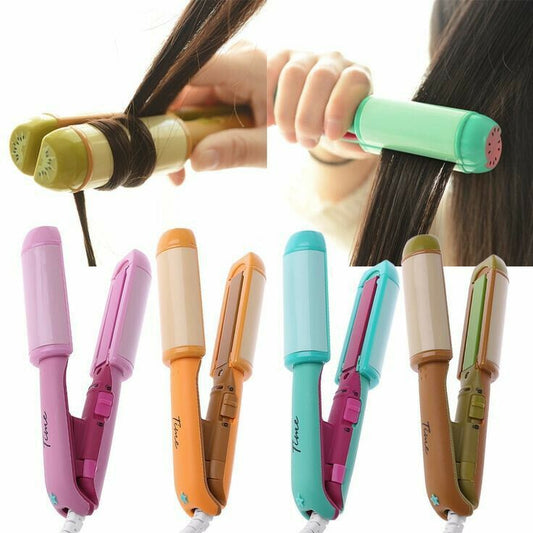 Mini Portable Ceramic Hair Straightener & Curler | Smooth, Silky, Frizz-Free Styling | Random Color